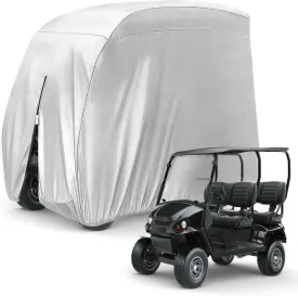 4 Passenger 420D Waterproof Golf Cart Cover fits EZ GO Club Car Yamaha, Sunproof Dustproof