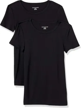 Amazon Essentials Women's Slim-Fit Short-Sleeve Crewneck T-Shirt, Pack of 2