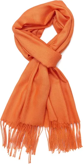 AMERICHAMP Super Soft Elegant Scarf for Women Men Cashmere Feel Winter Fall Fashion fringe Gift Lightweight solid cozy