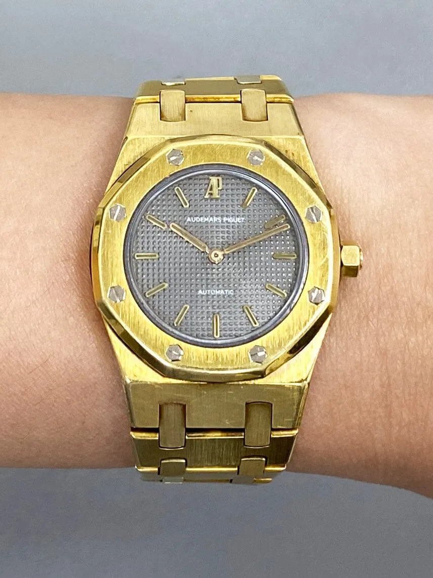 Audemars Piguet Royal Oak Gray Dial 18K Yellow Gold Ladies Watch
