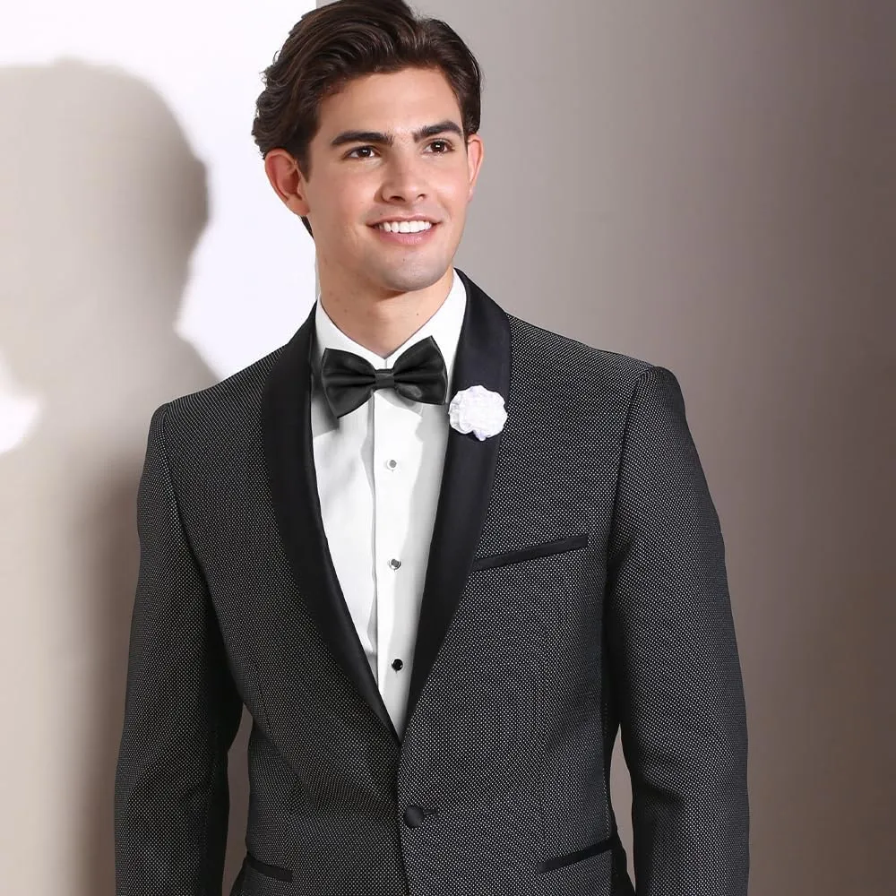 Black Bow Ties for Men - Tuxedo Black Bow Tie Clip On