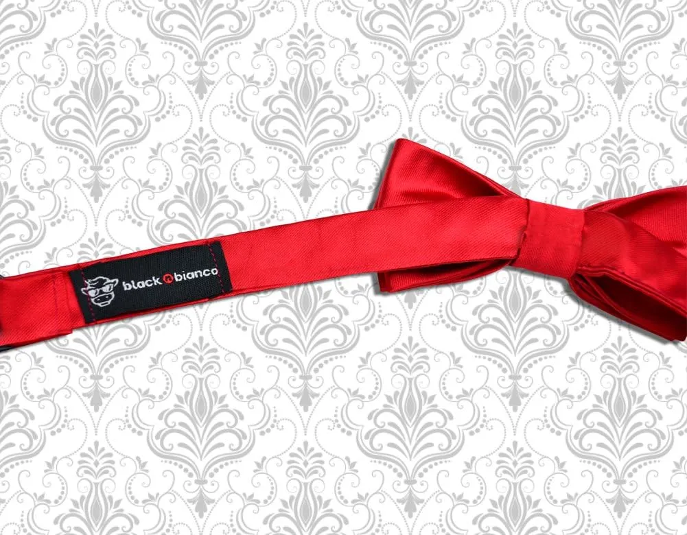 Black n Bianco Boys' Satin Modern Bow Tie Pre-Tied