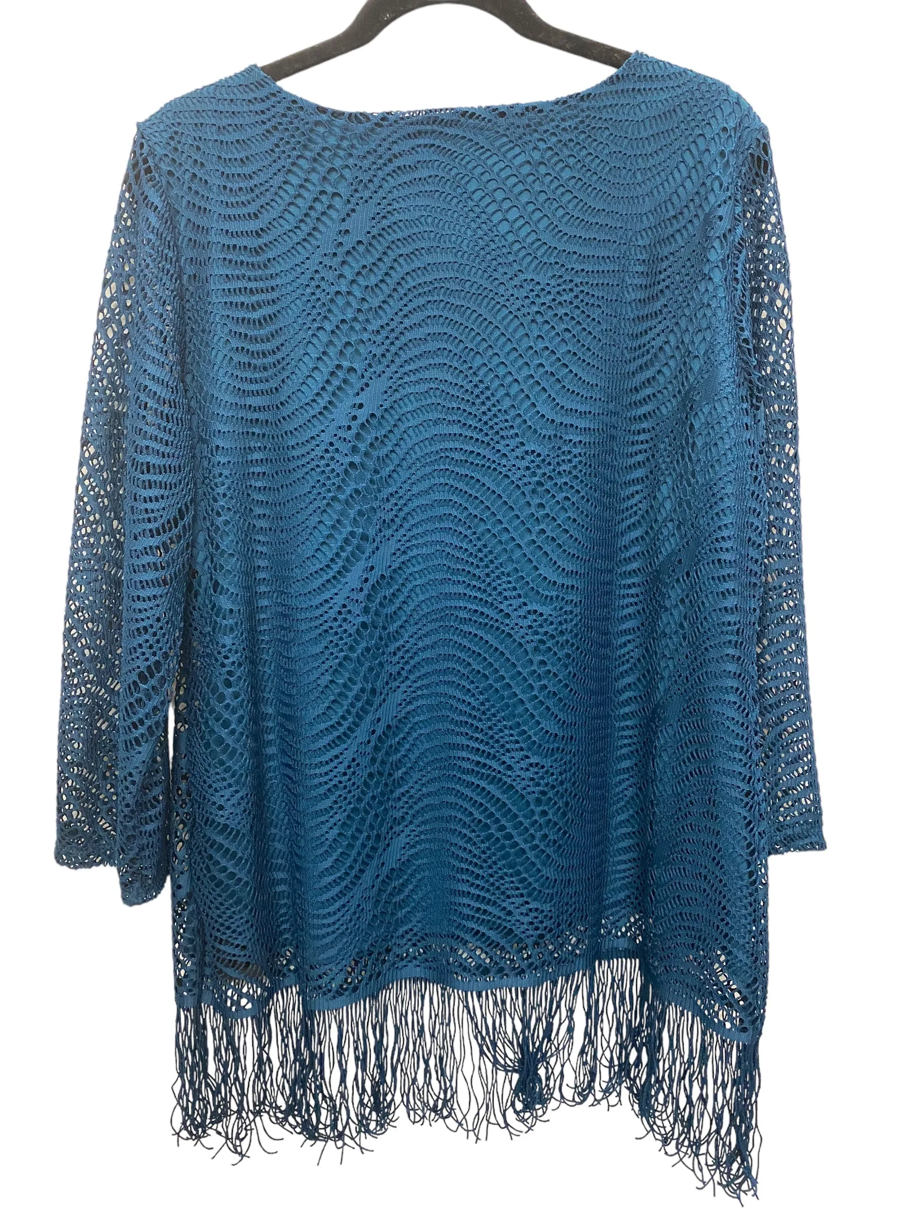 Blue Top Long Sleeve Melissa Paige, Size Xl