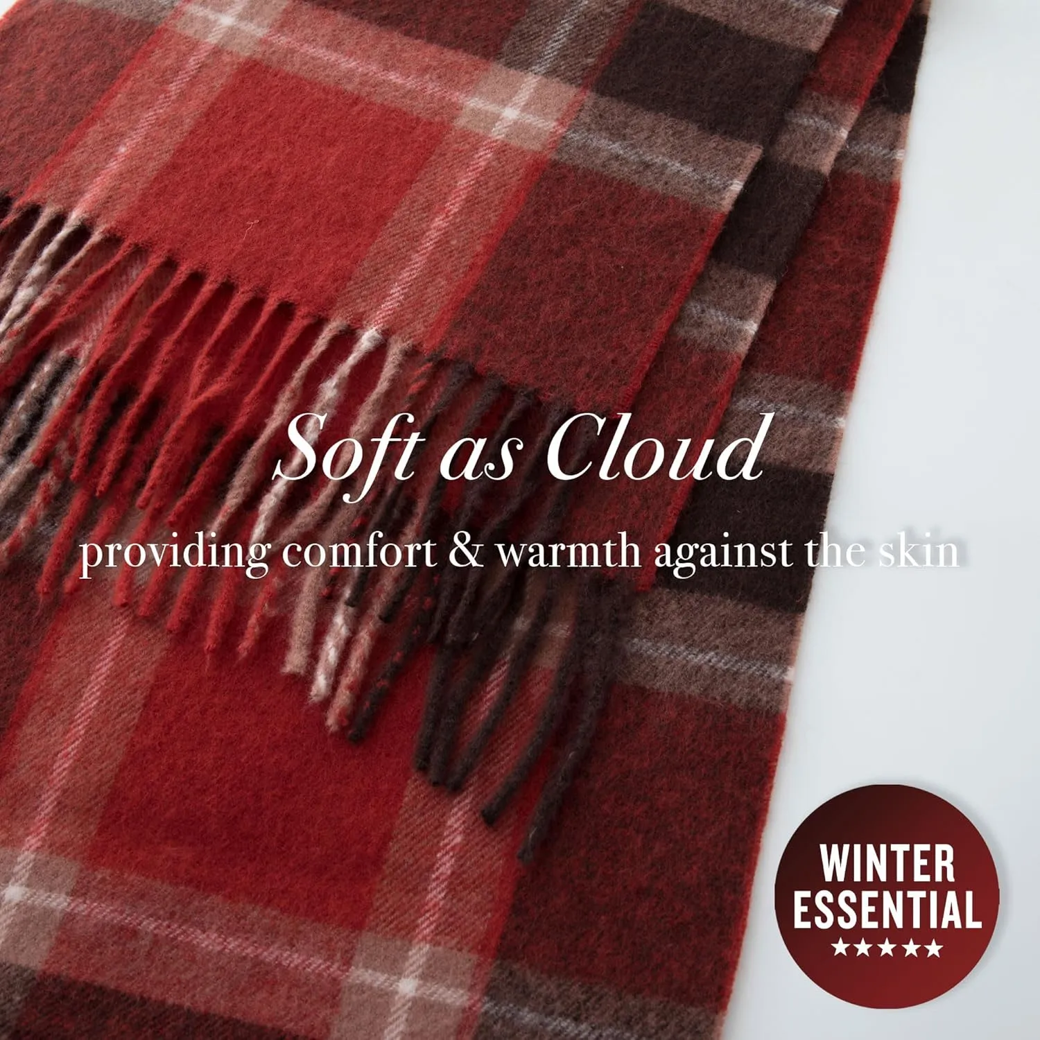 CALVIN & OLIVIA Ultra-Soft Winter Cashmere Feel Scarf Warm Long Unisex Winter Scarves Perfect Holiday Gift for Women Men