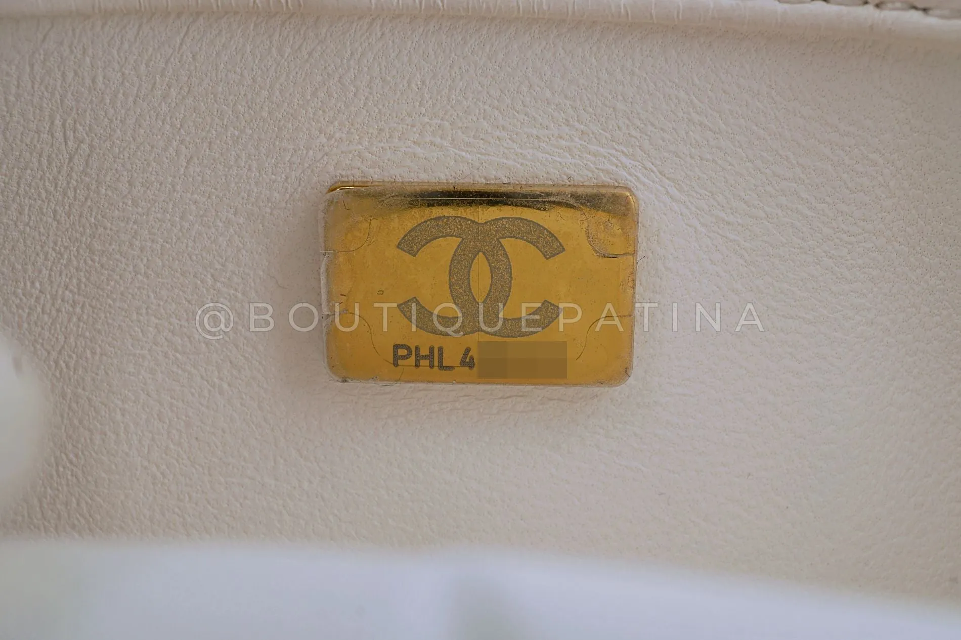Chanel 24C White Letter Sequin Paris LA Mini Flap Bag GHW XXP