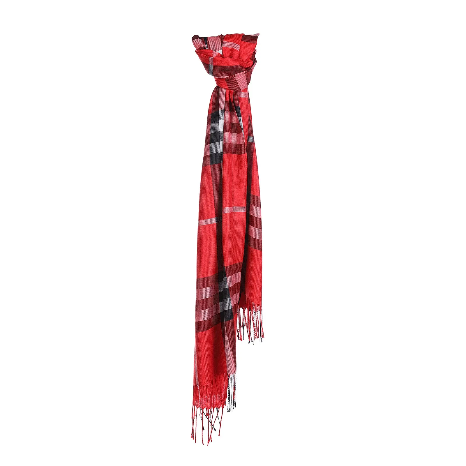 Checke Scarf Red