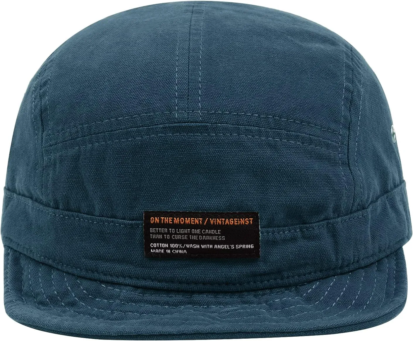 Croogo 5 Panel Short Brim Baseball Cap Soft Trucker Hats Short Bill Cadet Caps Casual Umpire Dad Hats Snapback Hats for Men