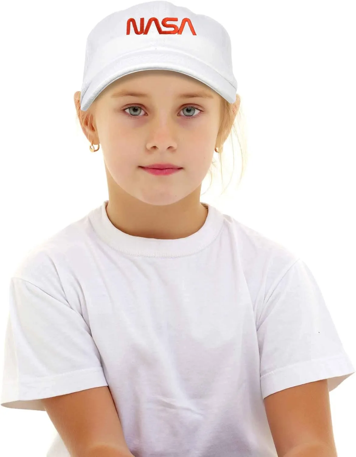 DALIX NASA Meatball Insignia Worm Logo Kids Hat Baseball Cap Girls Boys