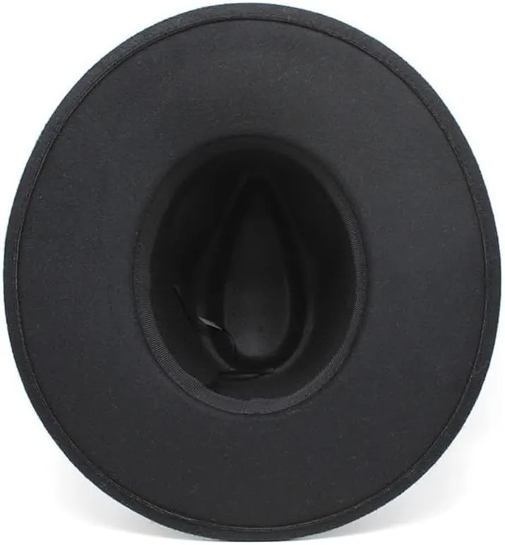 DHAEY 9.5cm Big Brim Peach Shaped Top Hat, Ethnic Style Accessories Jazz Hat Gentleman Ladies Cashmere Felt Hat Luopan Caps & Hats (Color : White, Size : 56-58cm)