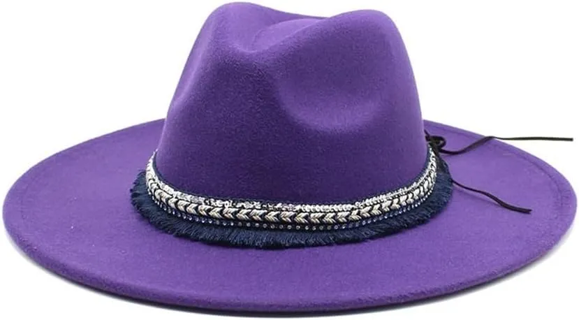 DHAEY 9.5cm Big Brim Peach Shaped Top Hat, Ethnic Style Accessories Jazz Hat Gentleman Ladies Cashmere Felt Hat Luopan Caps & Hats (Color : White, Size : 56-58cm)