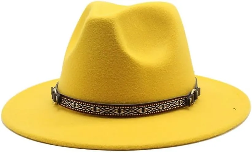 DHAEY Autumn and Winter Wool Top Hat, Cashmere Felt Hat, Ballroom Performance Hat New Jazz Hat Luopan Caps & Hats (Color : Rose Red, Size : Large(58-60cm))