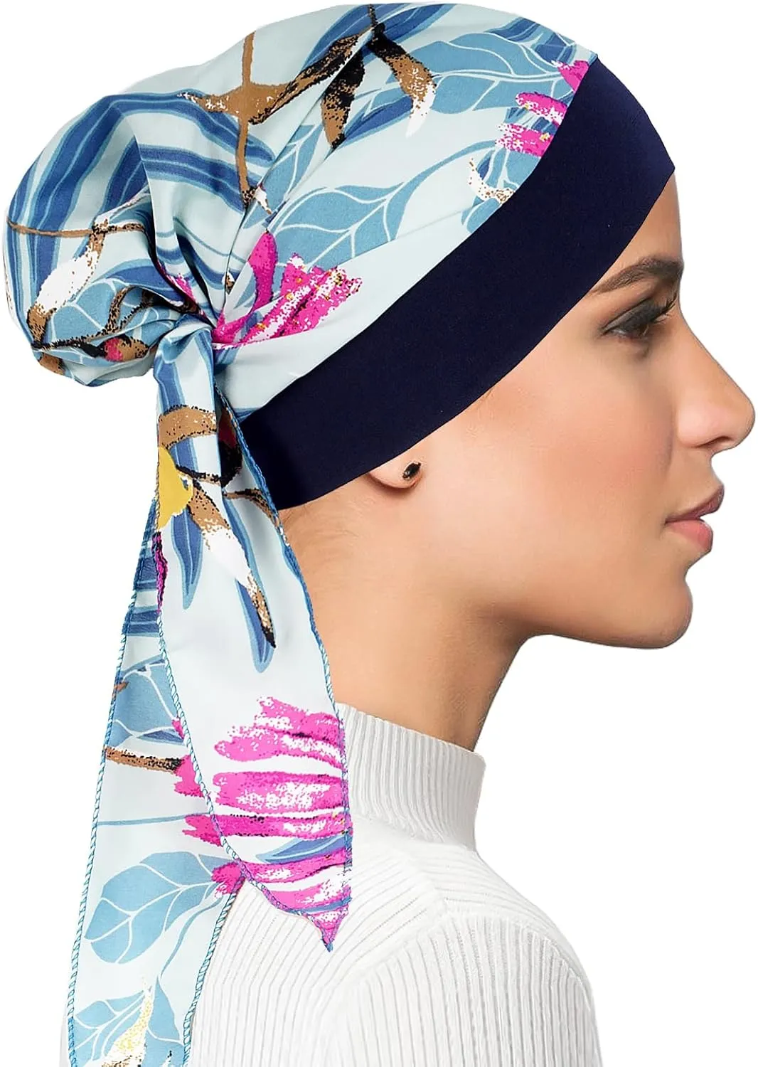 FADACHY Chemo Headwear for Women,Chemo Caps Lightweight for Summer with Head Scarf,Silky Soft Hair Turbans Fashion