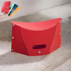 Foldable Portable Stool, Thickness of 0.5 in, Lightweight Collapsable Folding Chair for Hiking Picnic Camping Fishing (Red)