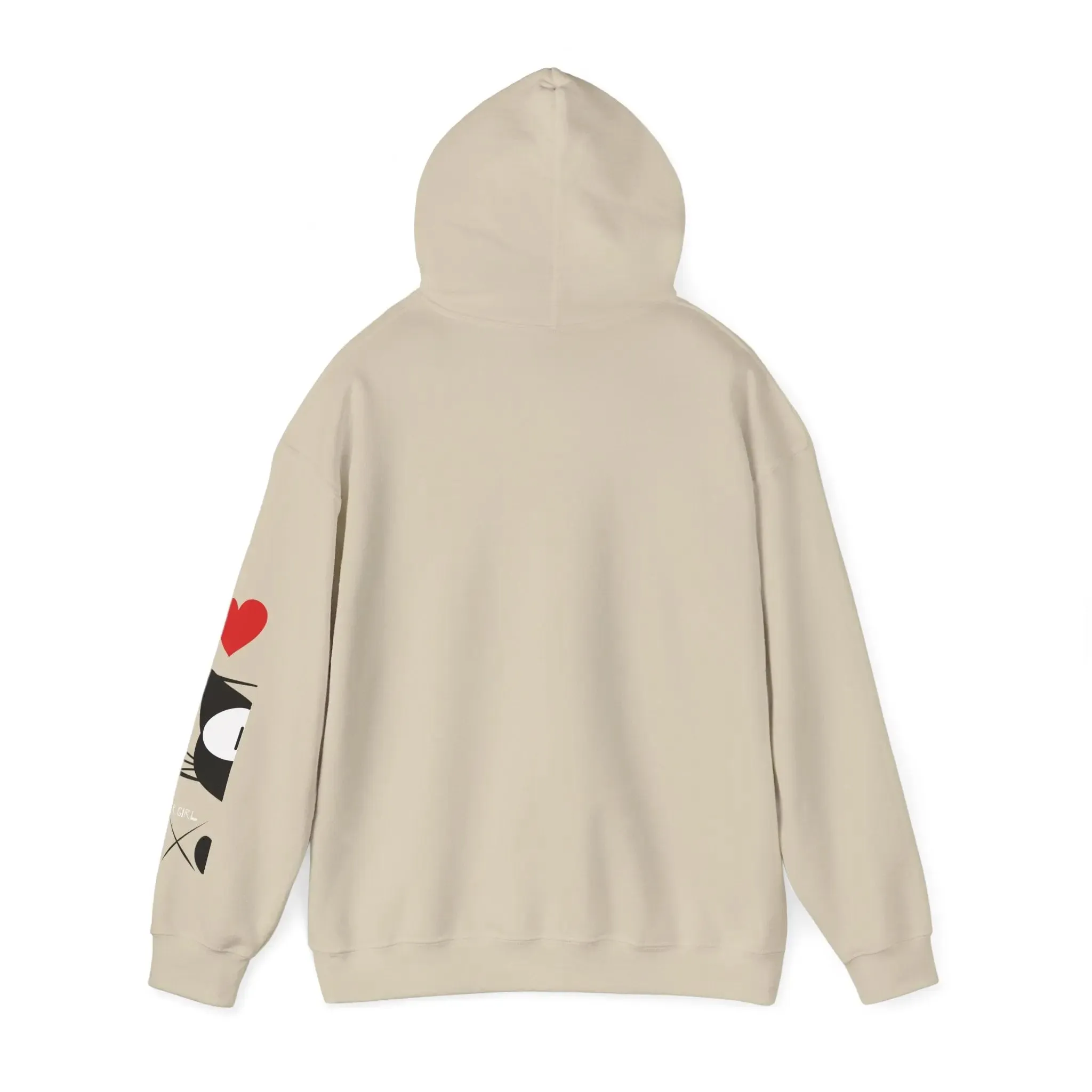 Gamer Girl Cat Happy Unisex Heavy Blend™ Hooded Sweatshirt
