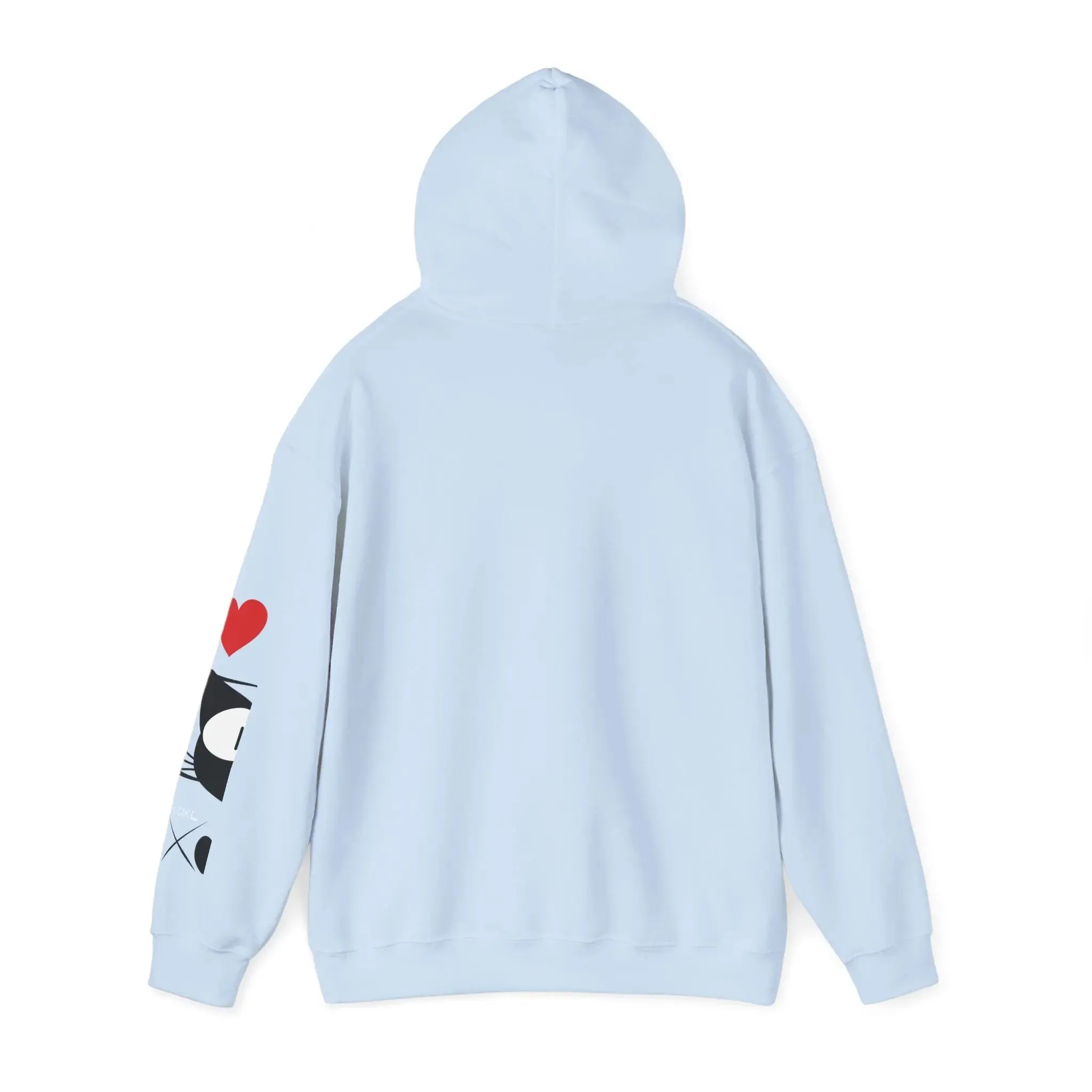 Gamer Girl Cat Happy Unisex Heavy Blend™ Hooded Sweatshirt