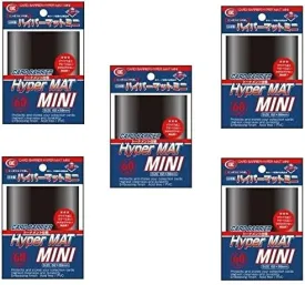 KMC [Black] Card Barrier Hyper Mat Mini Sleeves 60pcs  5 Sets (5 Packs/Total 300 Sheets) from Japan