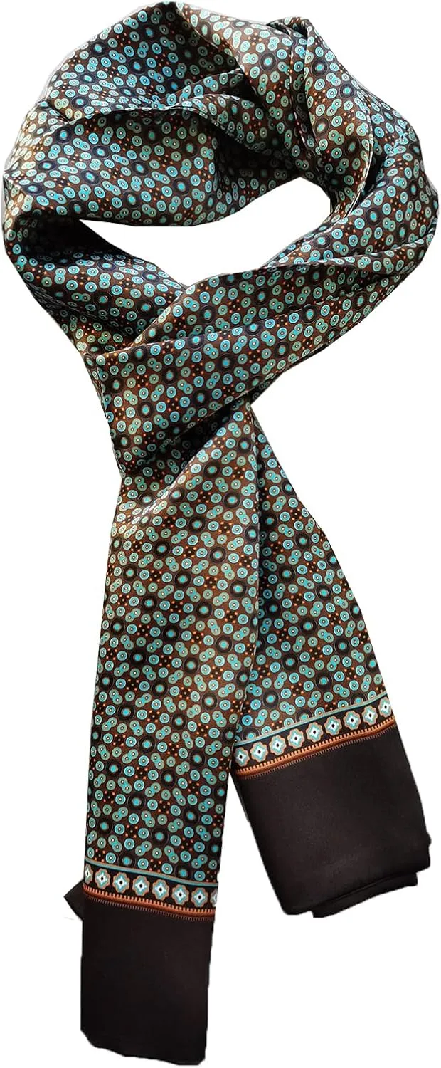 Men's 100 Silk Scarf Double Layers Fashion Neckerchief Formal Casual