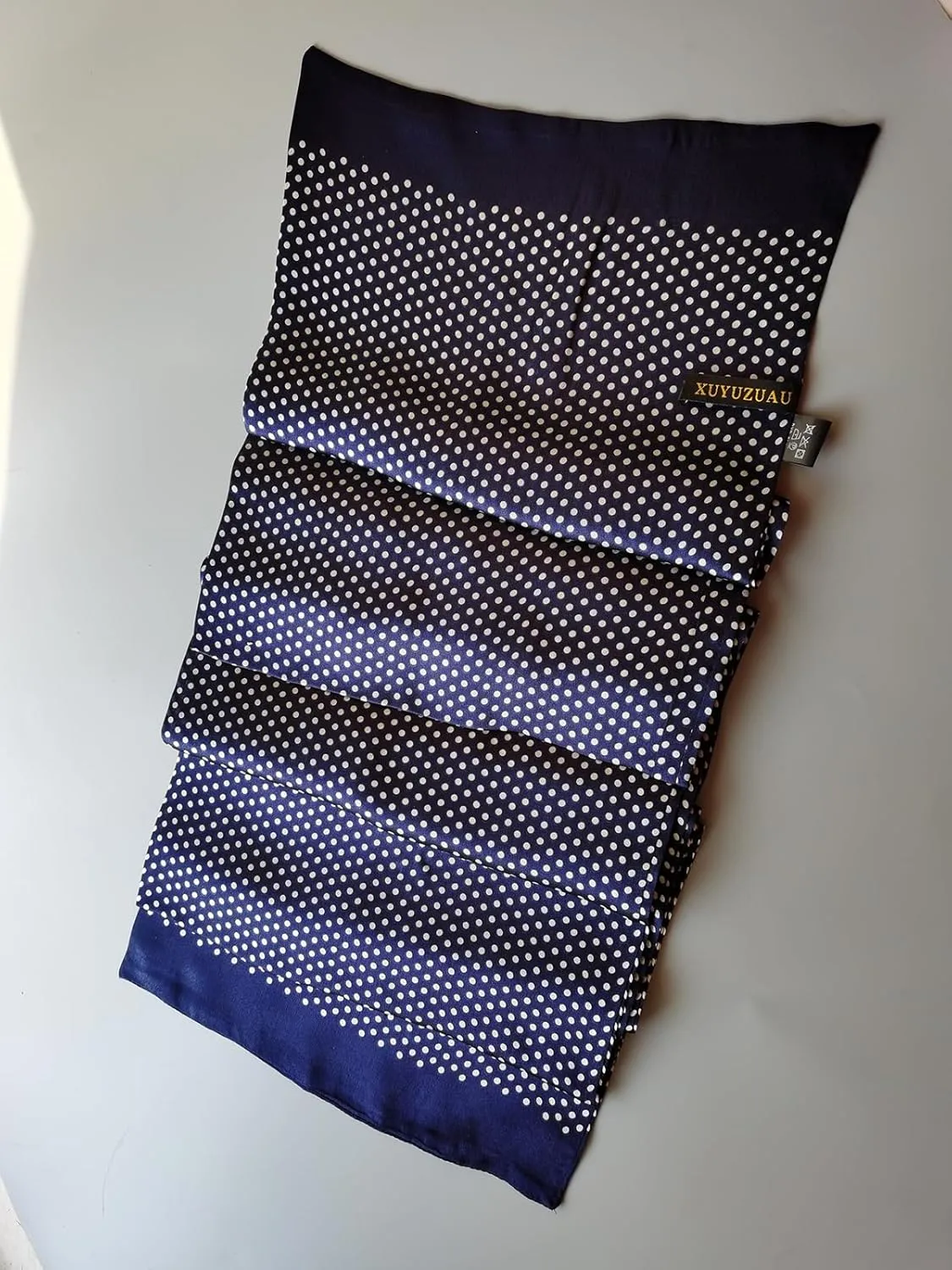 Men's 100 Silk Scarf Double Layers Fashion Neckerchief Formal Casual