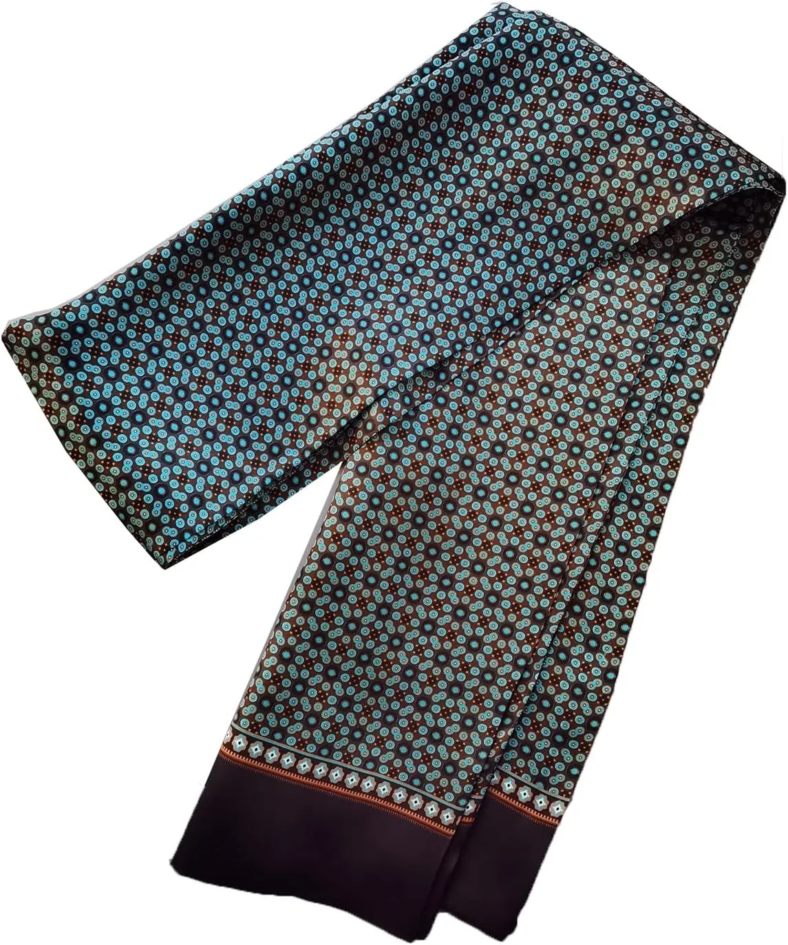 Men's 100 Silk Scarf Double Layers Fashion Neckerchief Formal Casual
