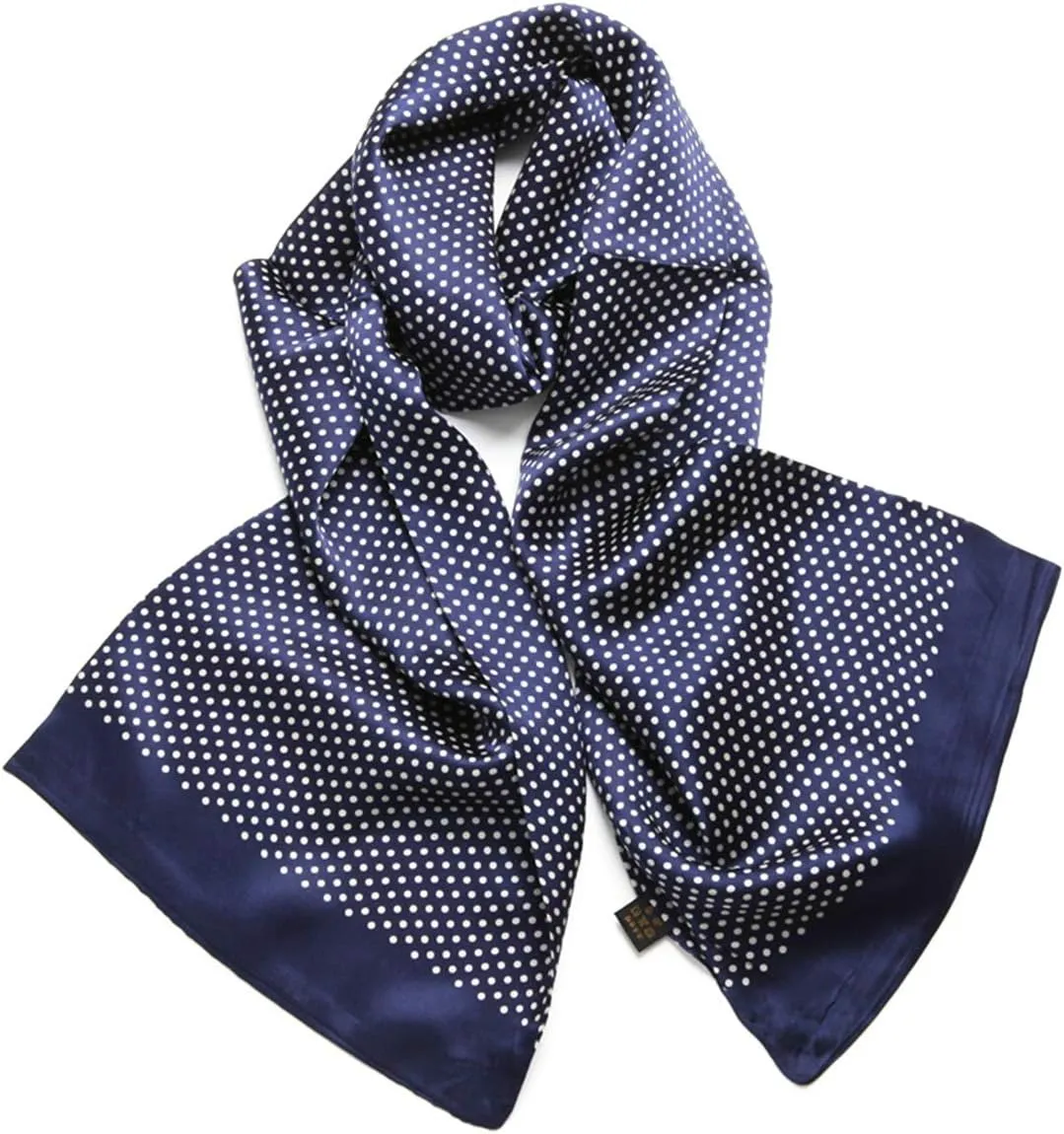 Men's 100 Silk Scarf Double Layers Fashion Neckerchief Formal Casual