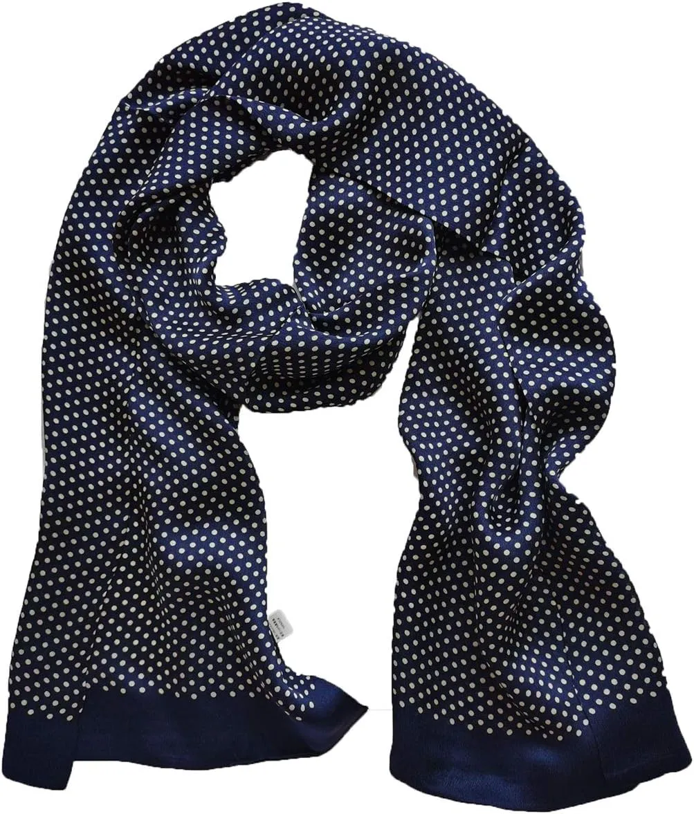 Men's 100 Silk Scarf Double Layers Fashion Neckerchief Formal Casual