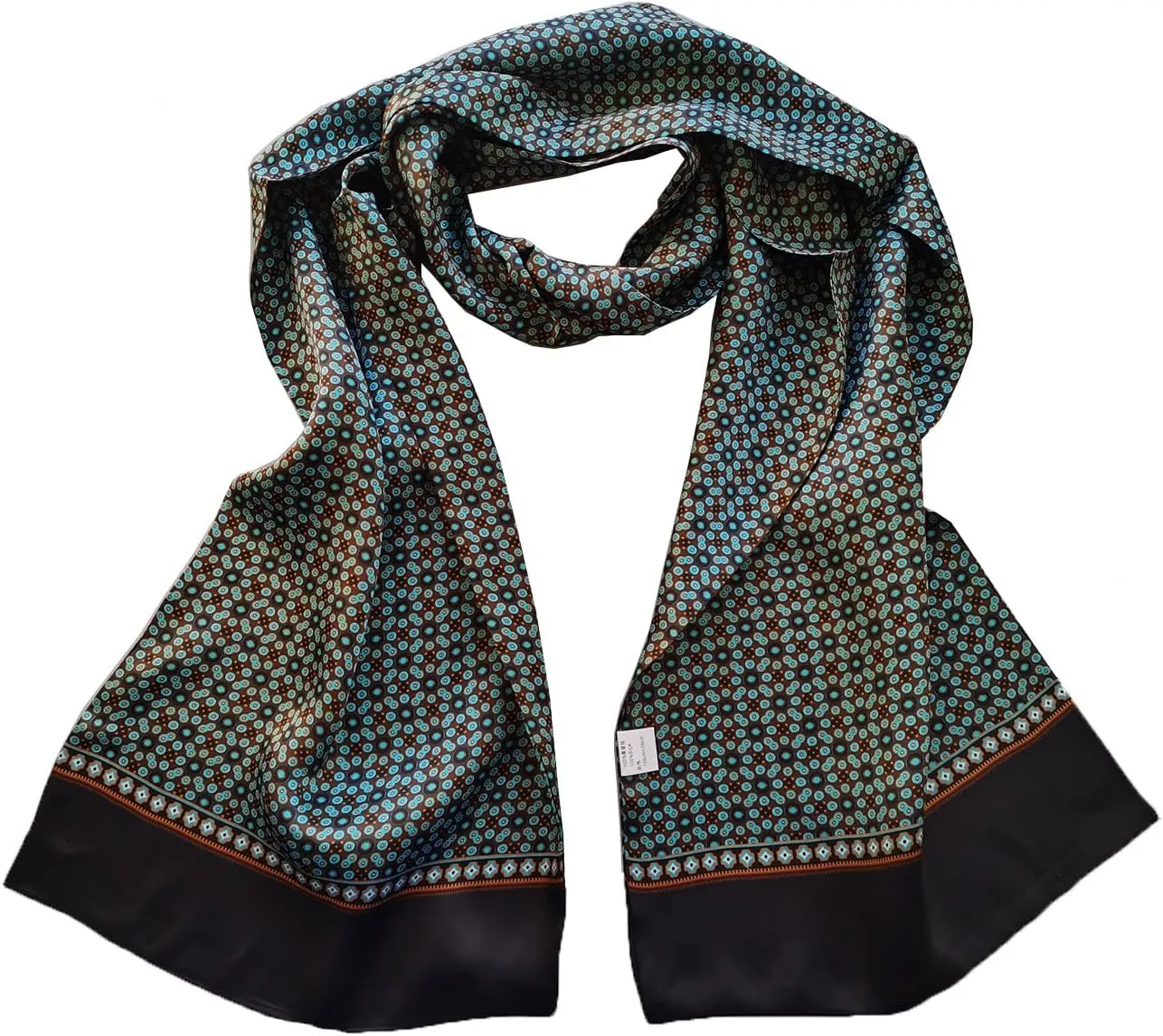 Men's 100 Silk Scarf Double Layers Fashion Neckerchief Formal Casual
