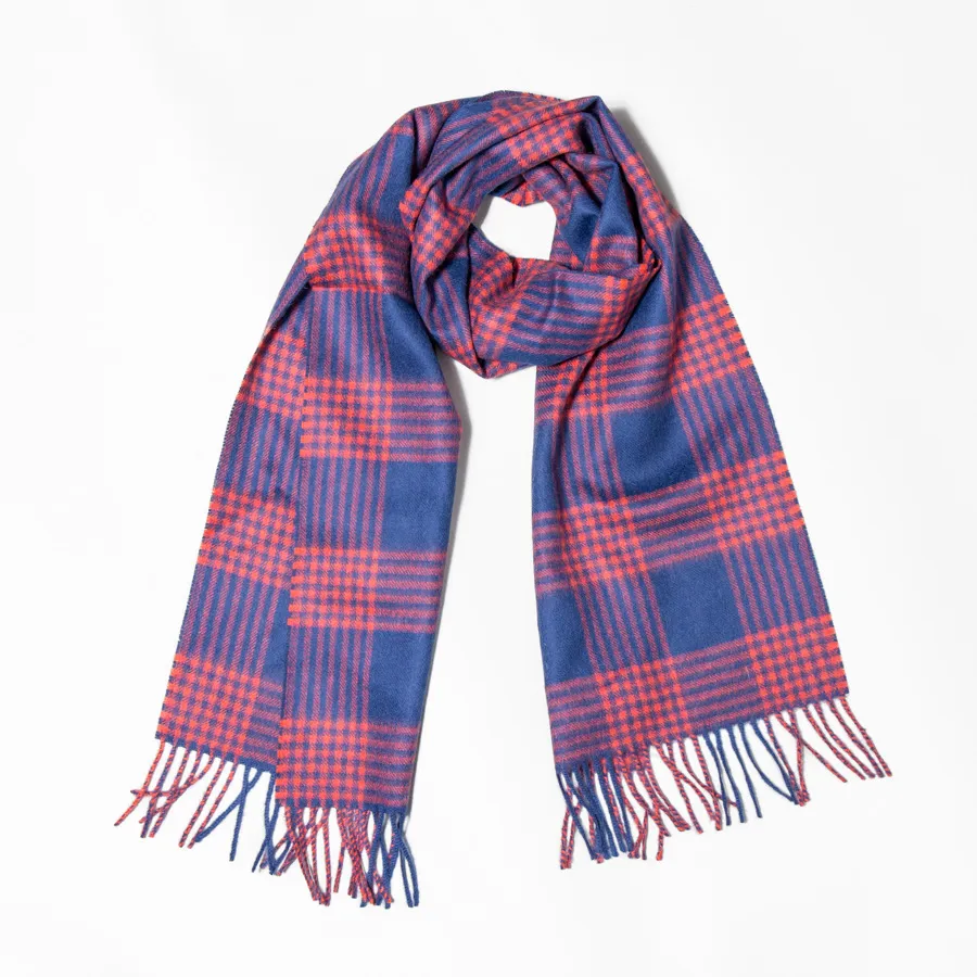 Men's Plaid Alpaca Scarf