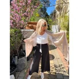 Metallic Scarf - Champagne Blush - Glamour Shawl