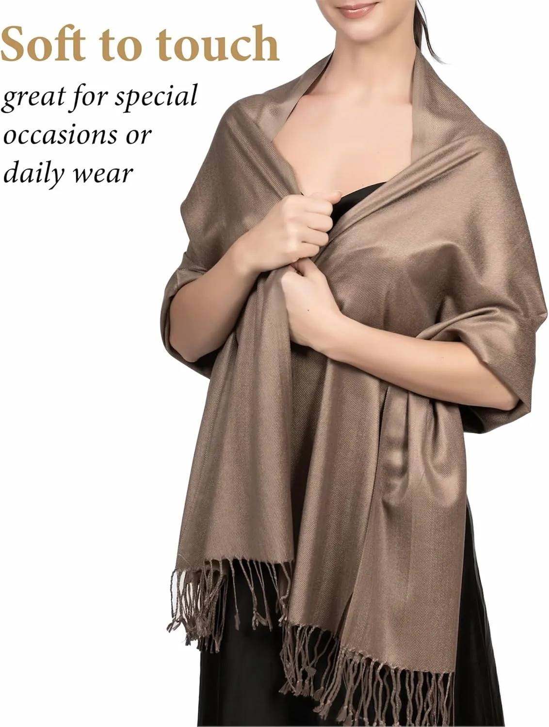 Pashmina Scarf for Women, Shawls and Wraps for Evening Dresses, Wedding, Bridesmaids, All Year Round Scarf for Formal or Casual Wear
