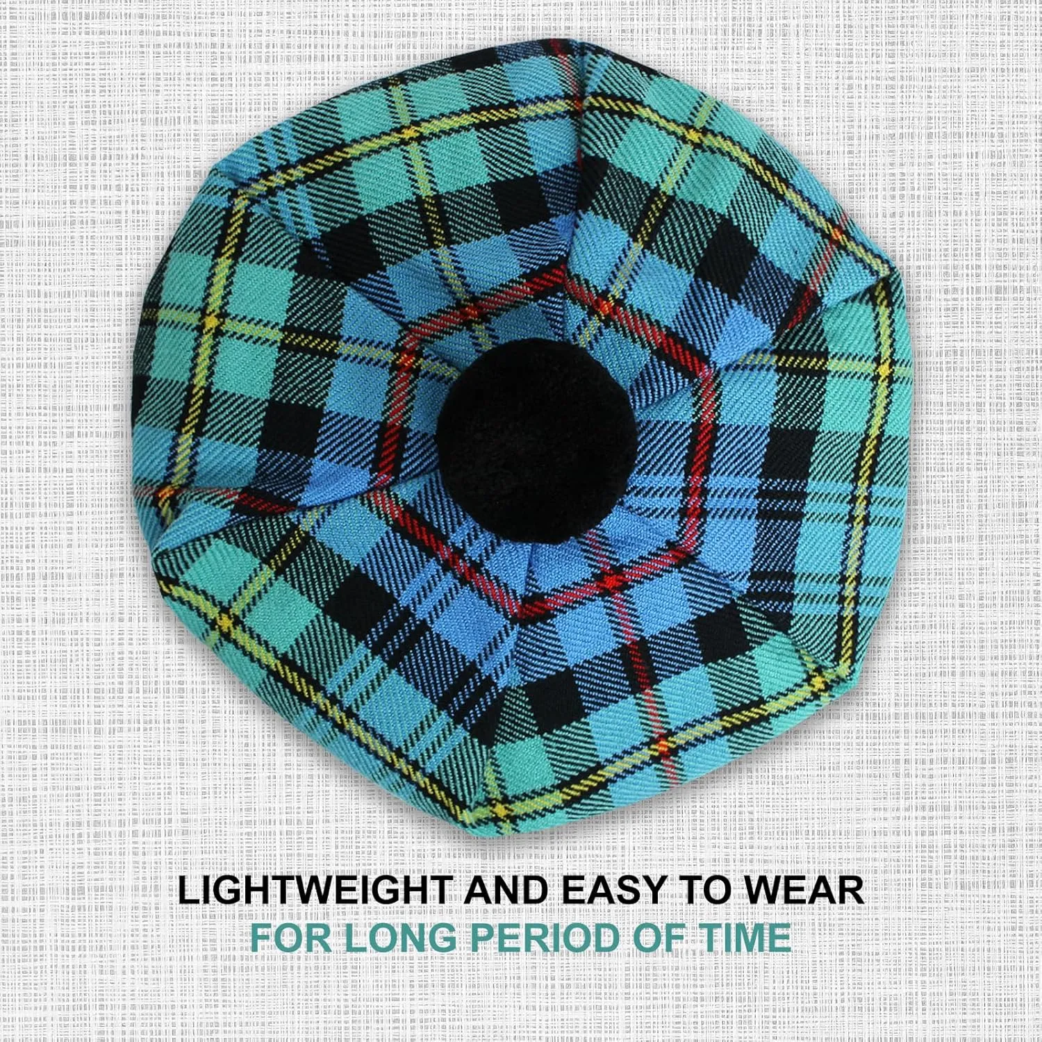 Scottish Traditional Tam o' Shatner Acrylic Wool Tammy Hat Flat Bonnet Kilt Many Tartans