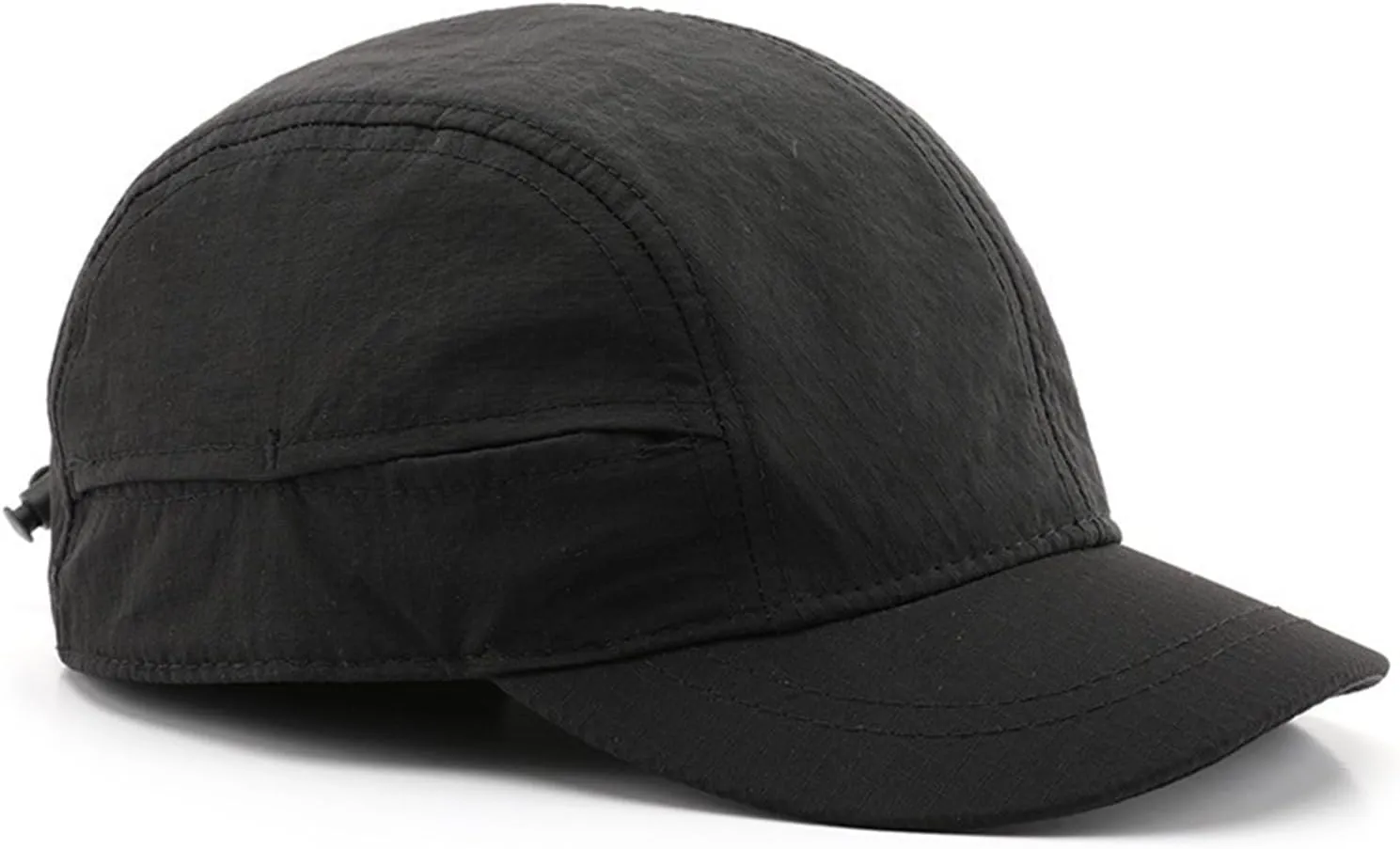 Short Brim Quick-Dry Lightweight Breathable Polyester Baseball Cap Adjustable Drawstring Dad Hat Outdoor Men Women
