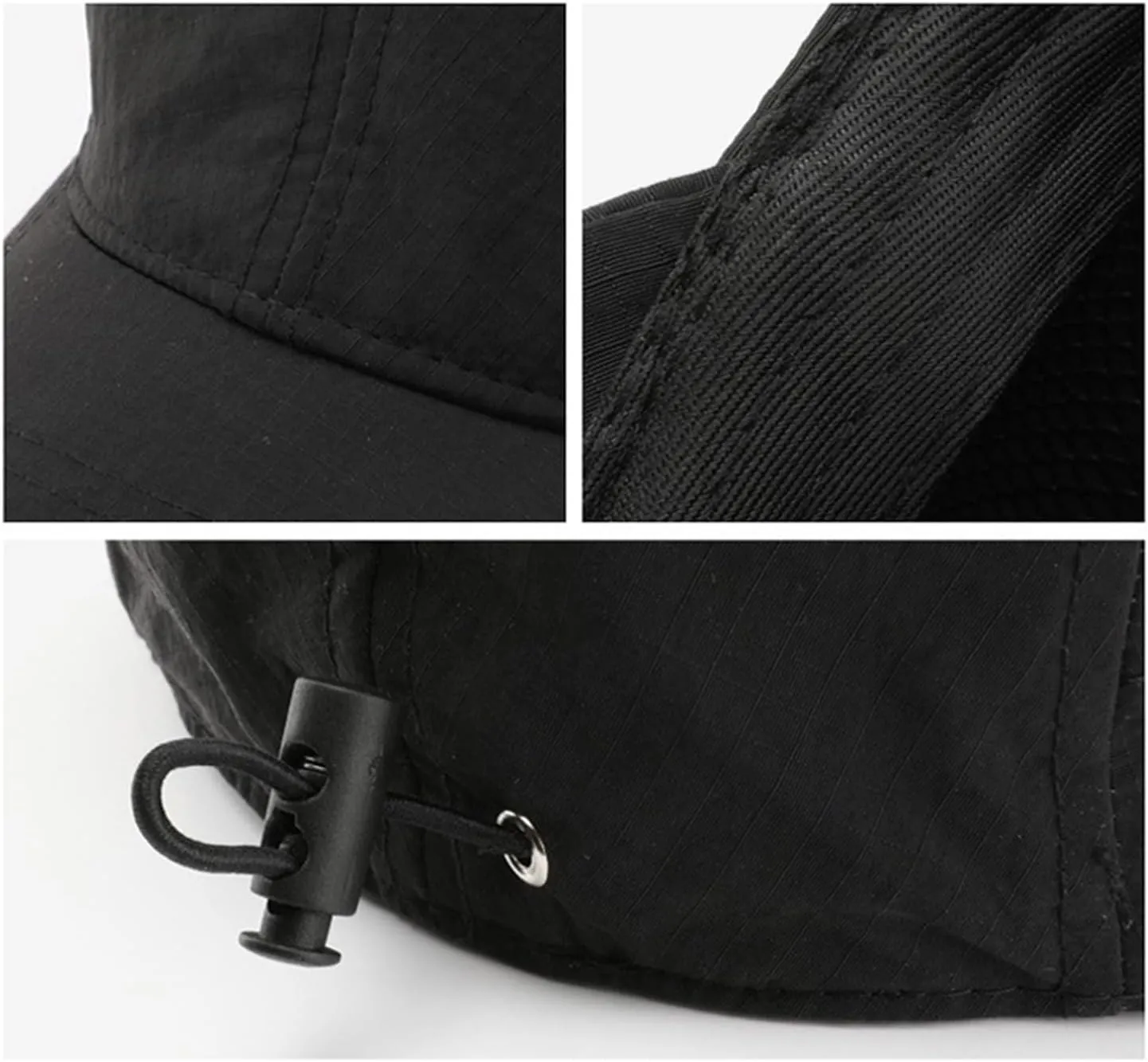 Short Brim Quick-Dry Lightweight Breathable Polyester Baseball Cap Adjustable Drawstring Dad Hat Outdoor Men Women