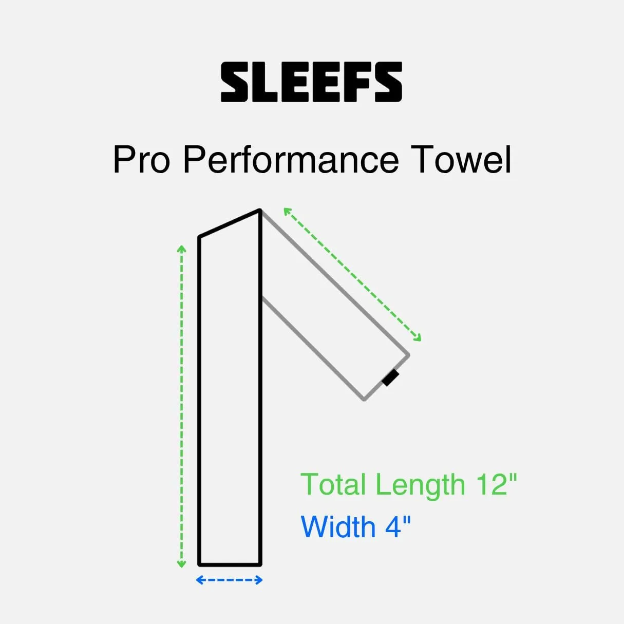 SLEEFS Black Gothic Cross Thin Football Towel