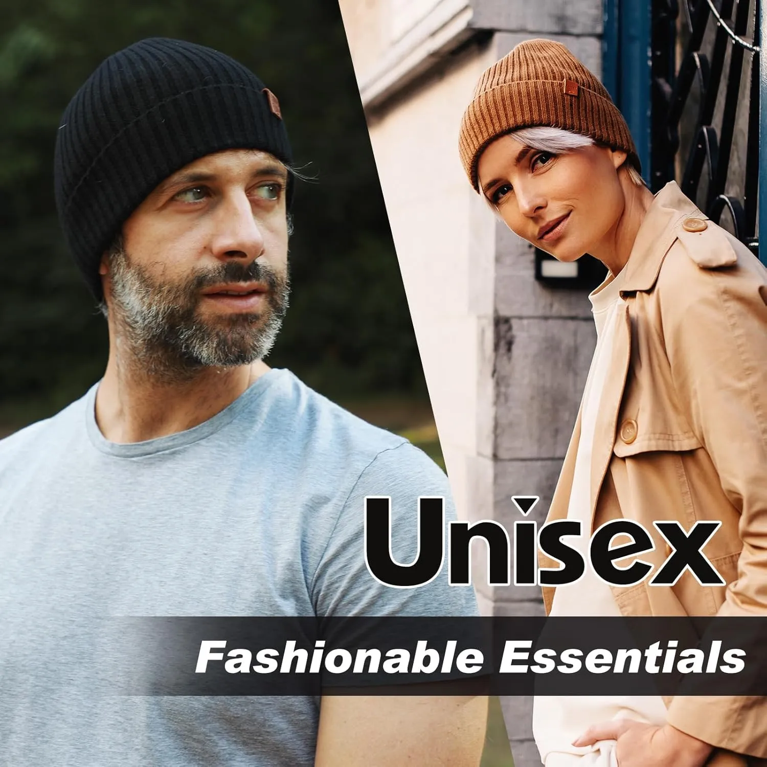 TOP-EX Oversized M L XL XXL 100% Merino Wool Beanie with Fleece Lining Cold Weather Winter Hat Big Head