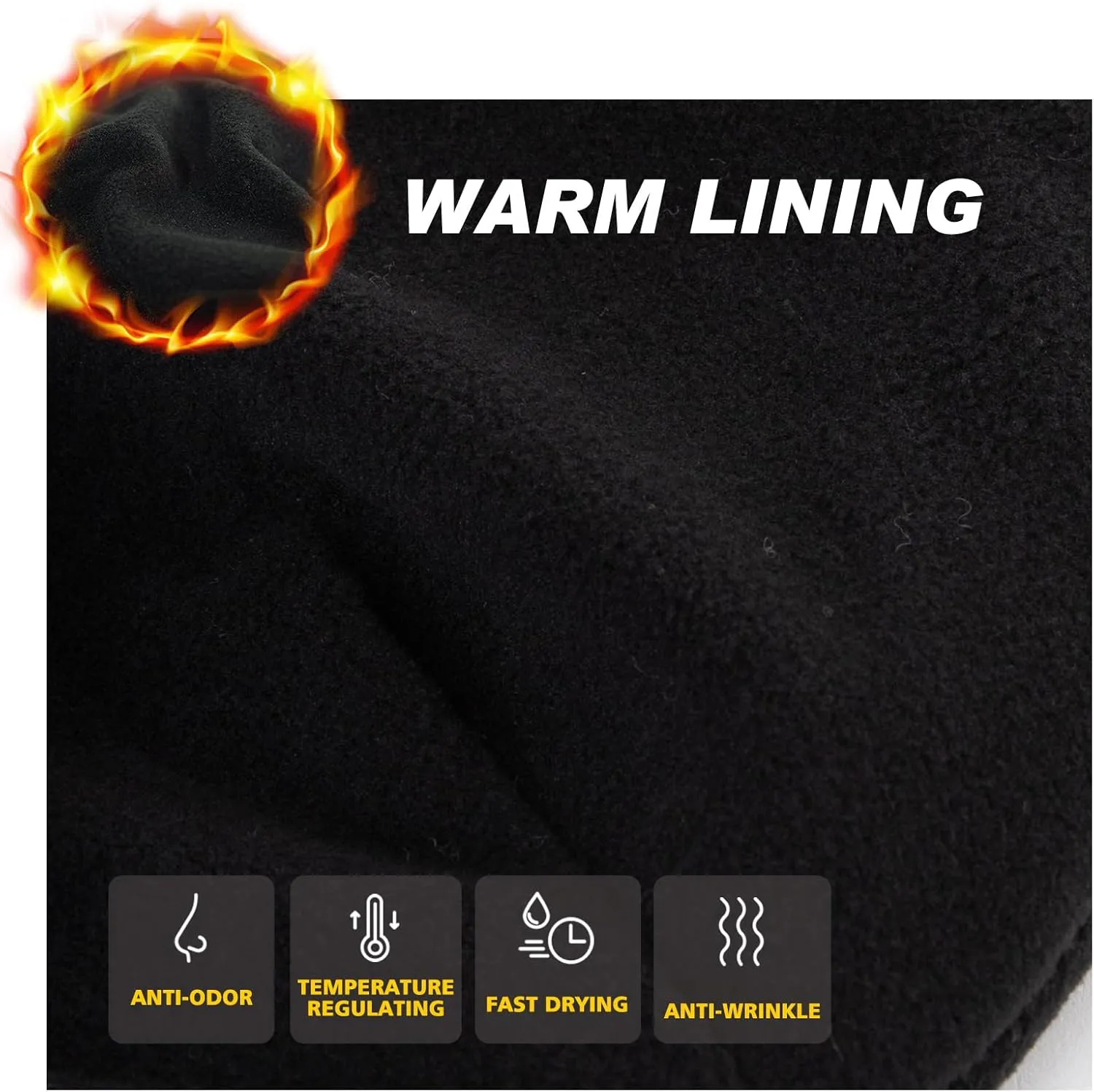 TOP-EX Oversized M L XL XXL 100% Merino Wool Beanie with Fleece Lining Cold Weather Winter Hat Big Head
