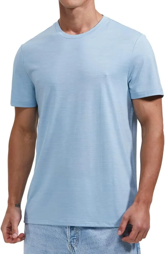 Woolinkin Merino Wool Coolmax Blend T Shirt - Mens Durable Short Sleeve Wool Base Layer - 150 Lightweight