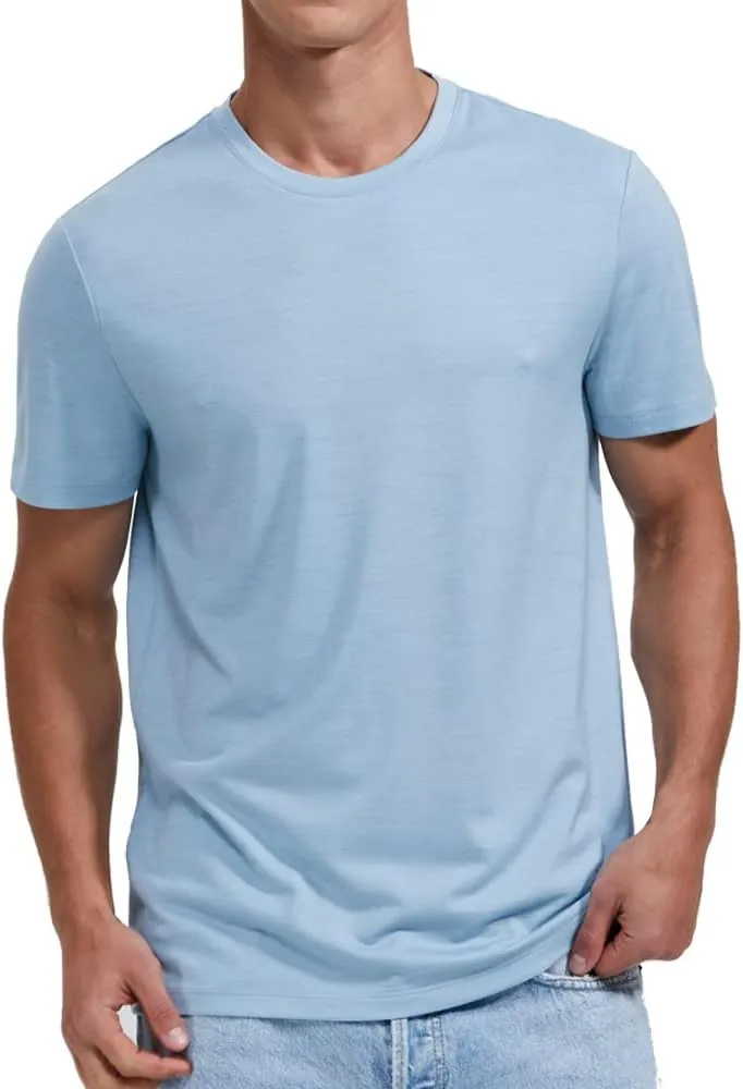 Woolinkin Merino Wool Coolmax Blend T Shirt - Mens Durable Short Sleeve Wool Base Layer - 150 Lightweight